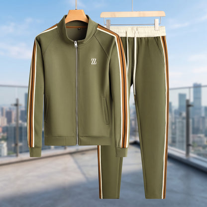 Casual Zip-Up Tracksuit Set
