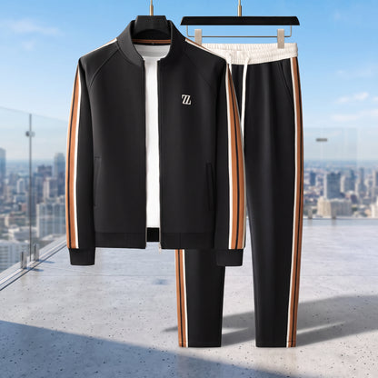 Casual Zip-Up Tracksuit Set