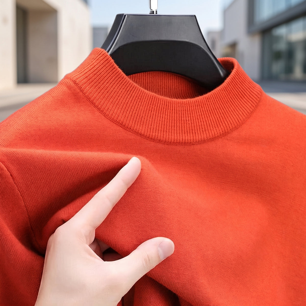 Modern Mock Neck Sweater