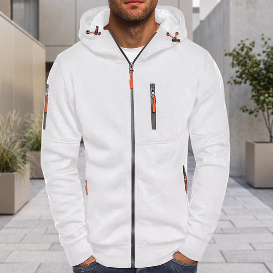 Hooded Casual Zip-Up Jacket