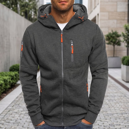 Hooded Casual Zip-Up Jacket