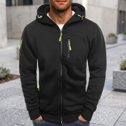 Hooded Casual Zip-Up Jacket