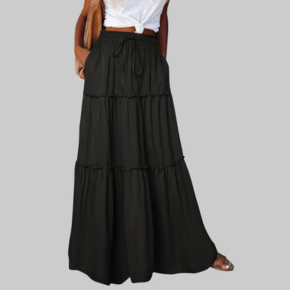 Timeless High Waist Long Skirt with Elegant Movement