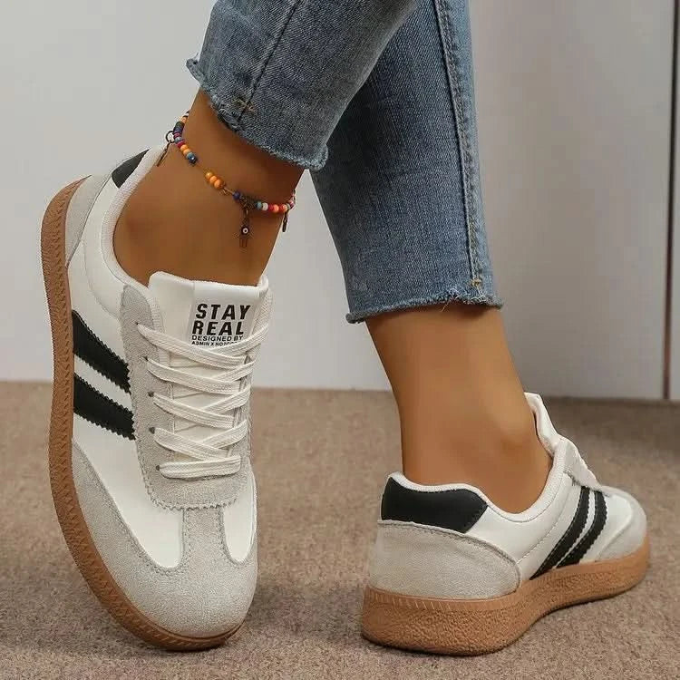 Modne Sportowe Sneakersy w Paski