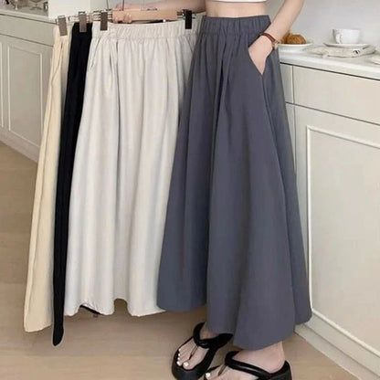 Casual Vacation Long Skirts with Comfortable Stretch Fit