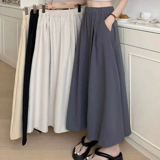 Casual Vacation Long Skirts with Comfortable Stretch Fit