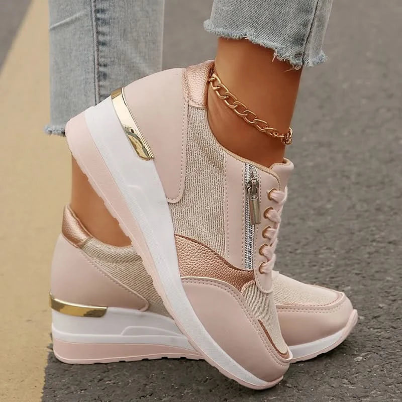 Lekka Sportowa Sneakersy na Platformie