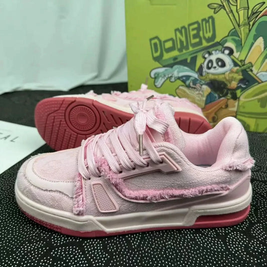 Vintage Pink Casual Sneakers