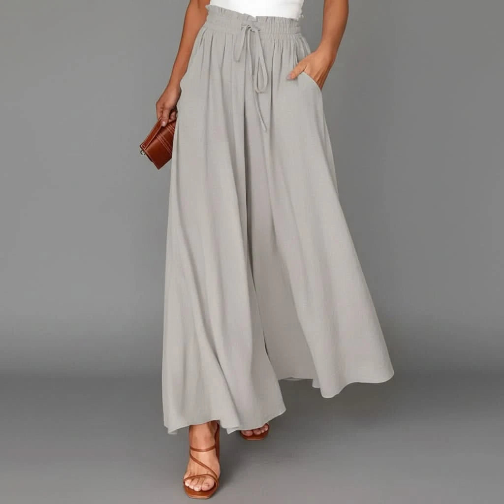High Street Wide Leg Trousers with Adjustable Waist