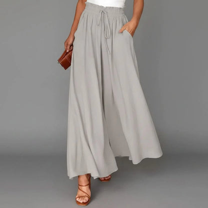 High Street Wide Leg Trousers with Adjustable Waist