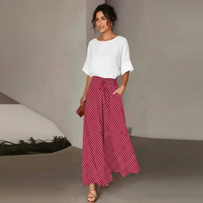 High Street Wide Leg Trousers with Adjustable Waist