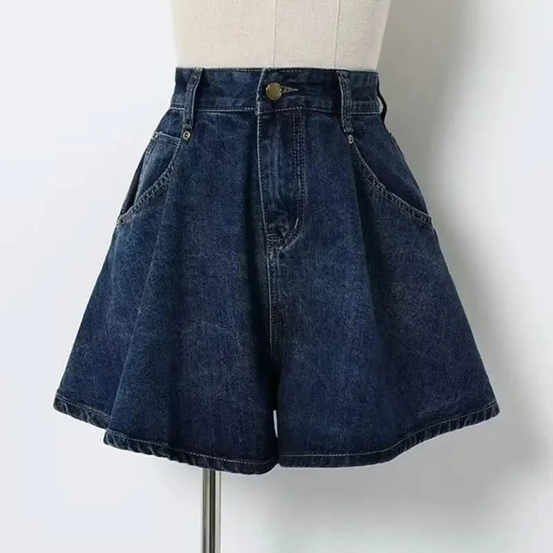 Szerokie Szorty Letnie z Chic A-Linowym Fasonem