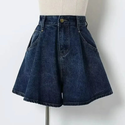 Szerokie Szorty Letnie z Chic A-Linowym Fasonem