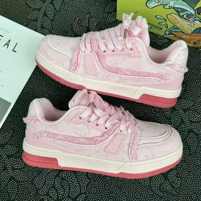 Vintage Pink Casual Sneakers