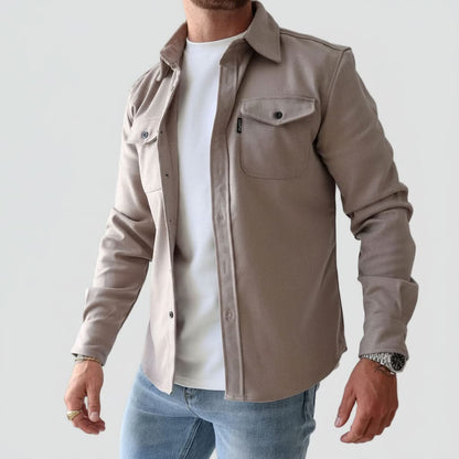 Stylish Casual Shirt Jacket with Button Closure & Chest Pockets 1