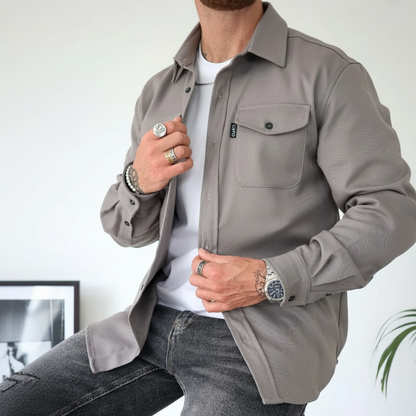 Stylish Casual Shirt Jacket with Button Closure & Chest Pockets 3