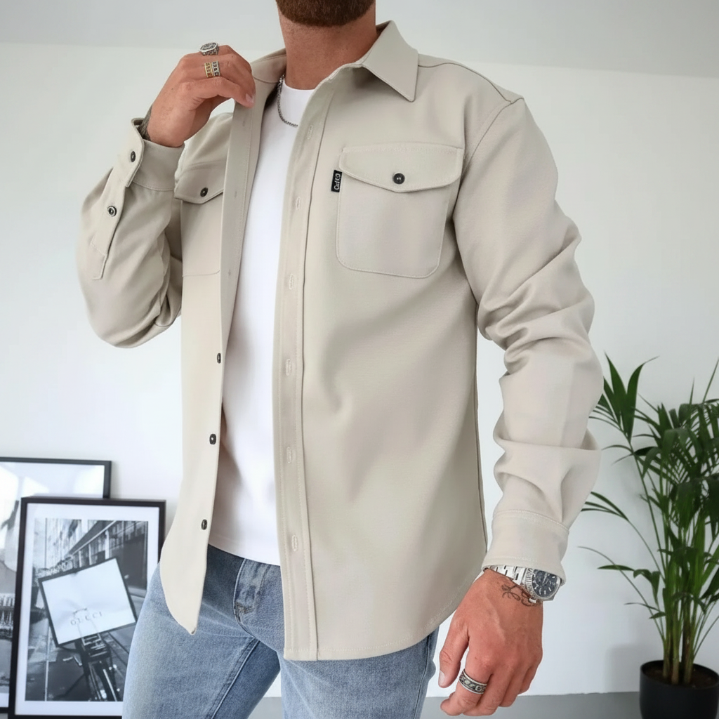 Stylish Casual Shirt Jacket with Button Closure & Chest Pockets 4