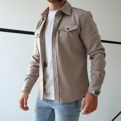 Stylish Casual Shirt Jacket with Button Closure & Chest Pockets 7