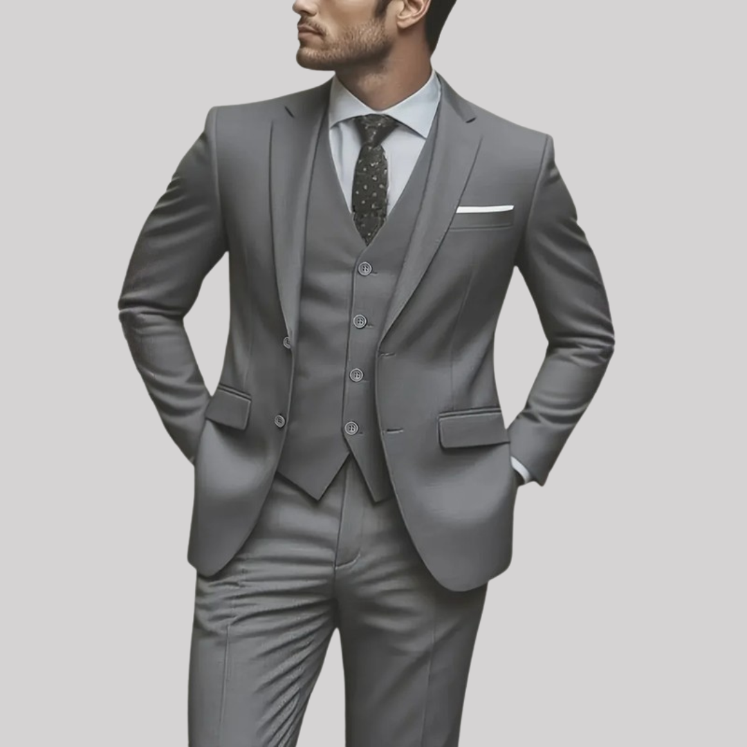 Tailored Three-Piece Suit with Shawl Lapel for Summer Weddings 7