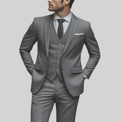 Tailored Three-Piece Suit with Shawl Lapel for Summer Weddings 7
