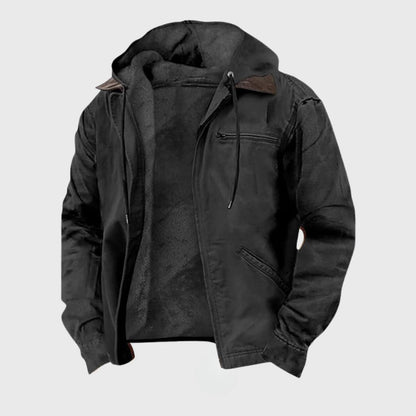 Hooded Full Zip Pocket Casual Jacket