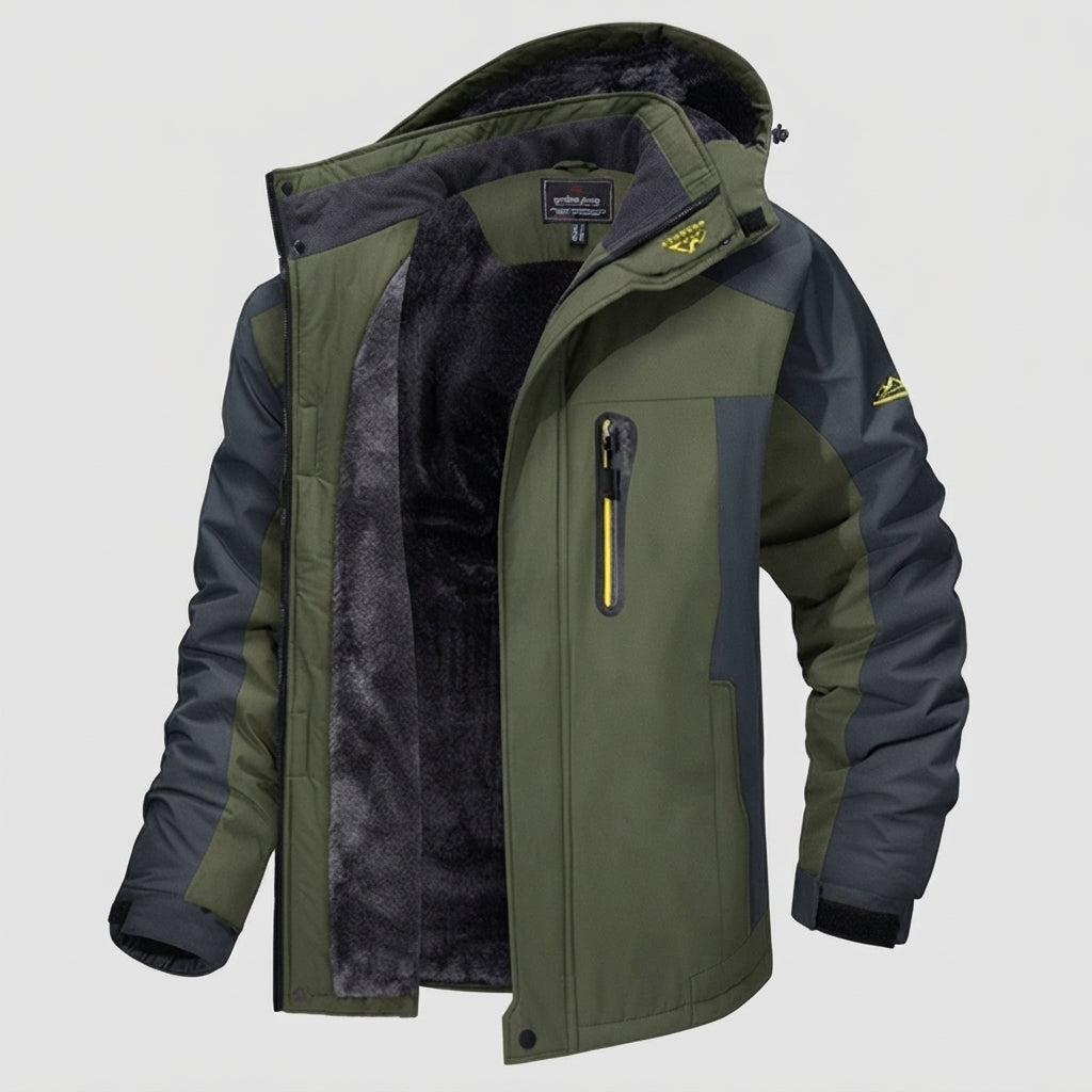 Hooded Full Zip Pocket Outdoor Jacket