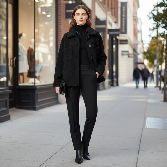 Everyday Jacket with Button Front and Deep Pockets