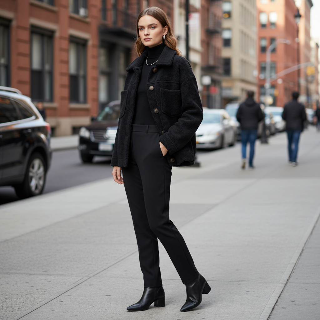 Everyday Jacket with Button Front and Deep Pockets