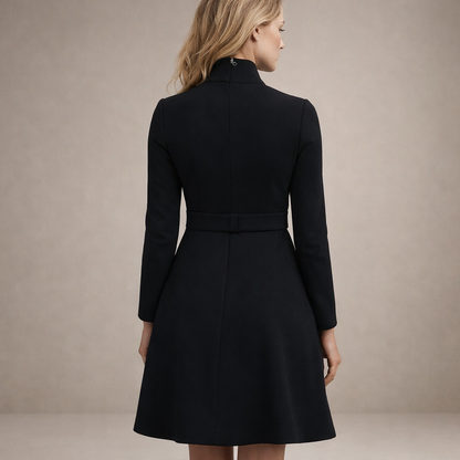 Chic Midi Dress High Neck