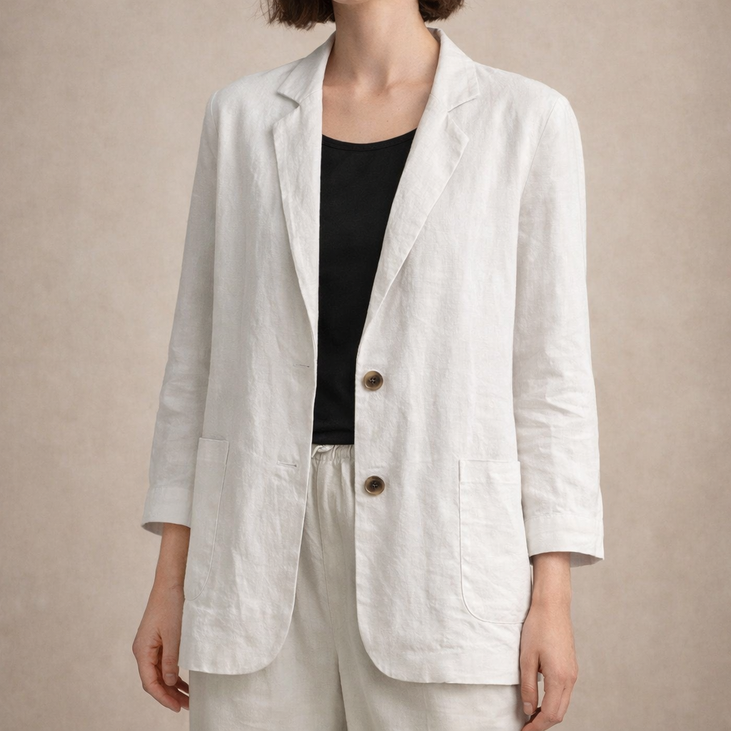 Polished Button Front Blazer
