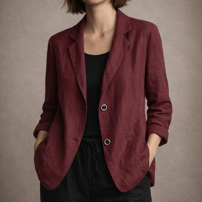 Polished Button Front Blazer