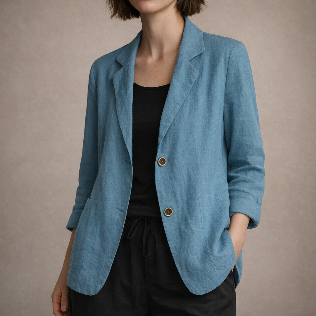 Polished Button Front Blazer