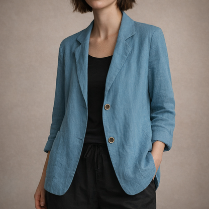 Polished Button Front Blazer
