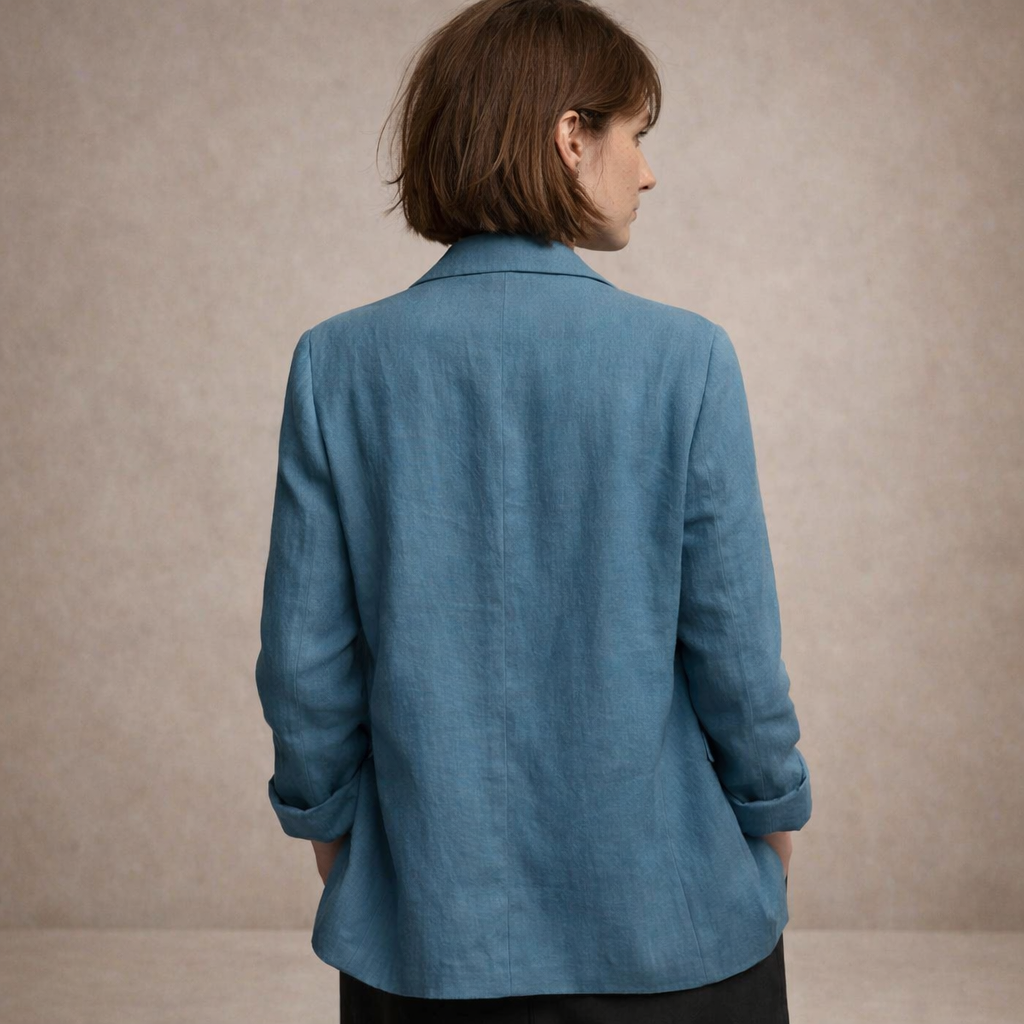 Polished Button Front Blazer