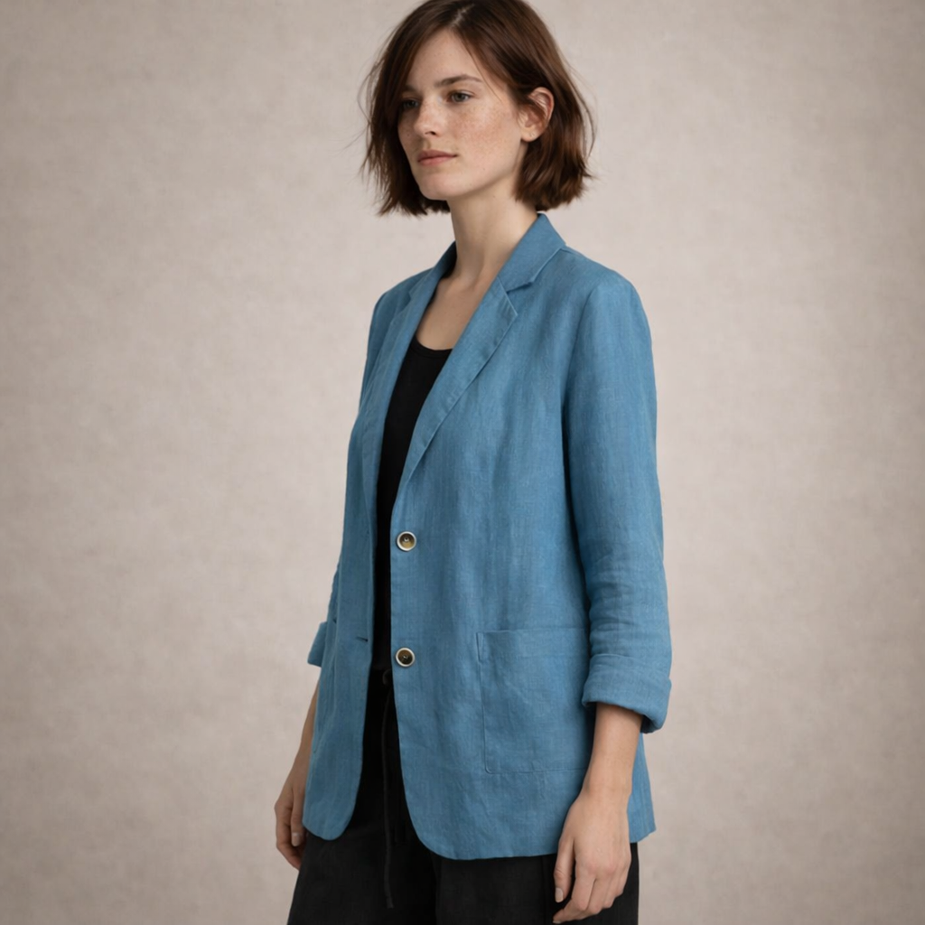 Polished Button Front Blazer