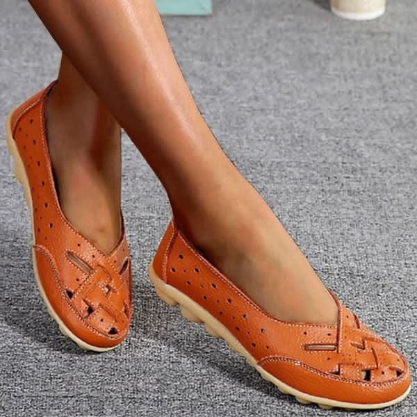 Round-Toe Slip-On Ballet Flats