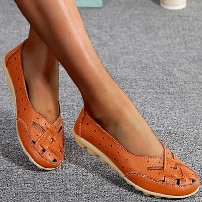 Round-Toe Slip-On Ballet Flats