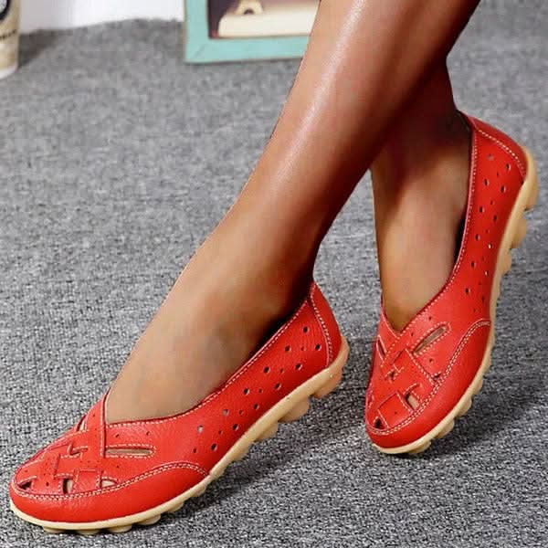 Round-Toe Slip-On Ballet Flats