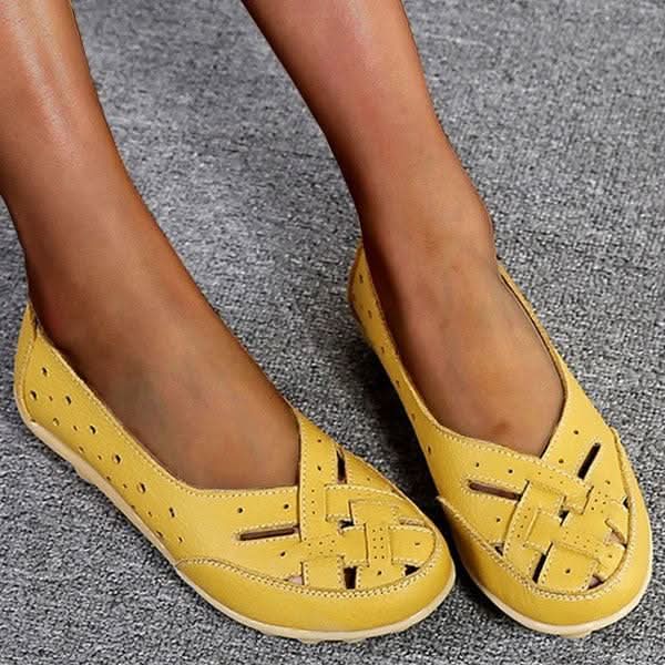 Round-Toe Slip-On Ballet Flats