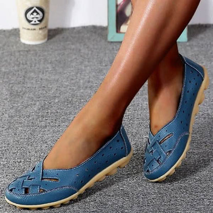 Round-Toe Slip-On Ballet Flats