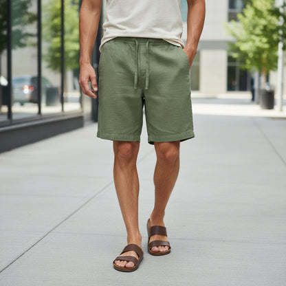 Men's Elastic Waist Bermuda Shorts
