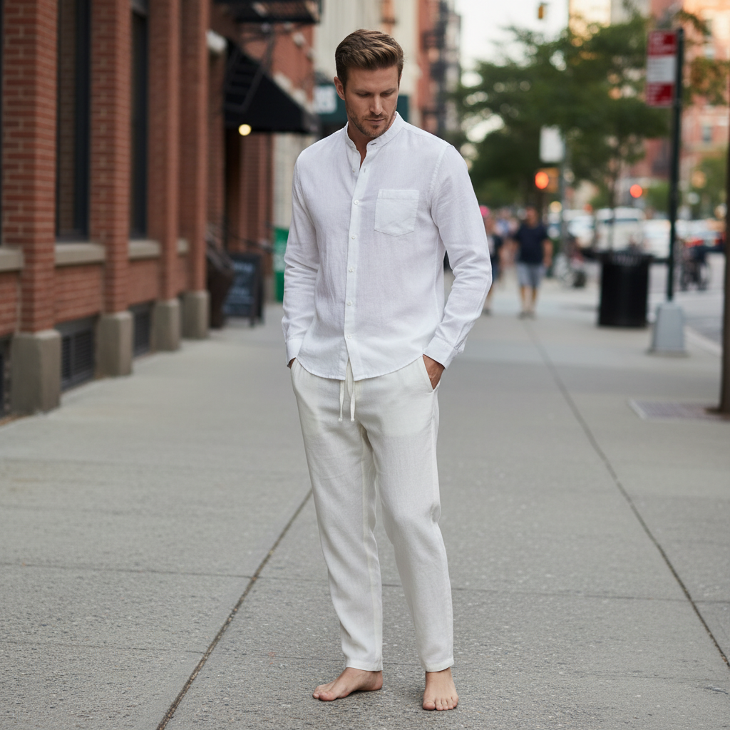 Men's Slim Fit Shirt & Trouser Set