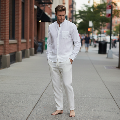 Men's Slim Fit Shirt & Trouser Set