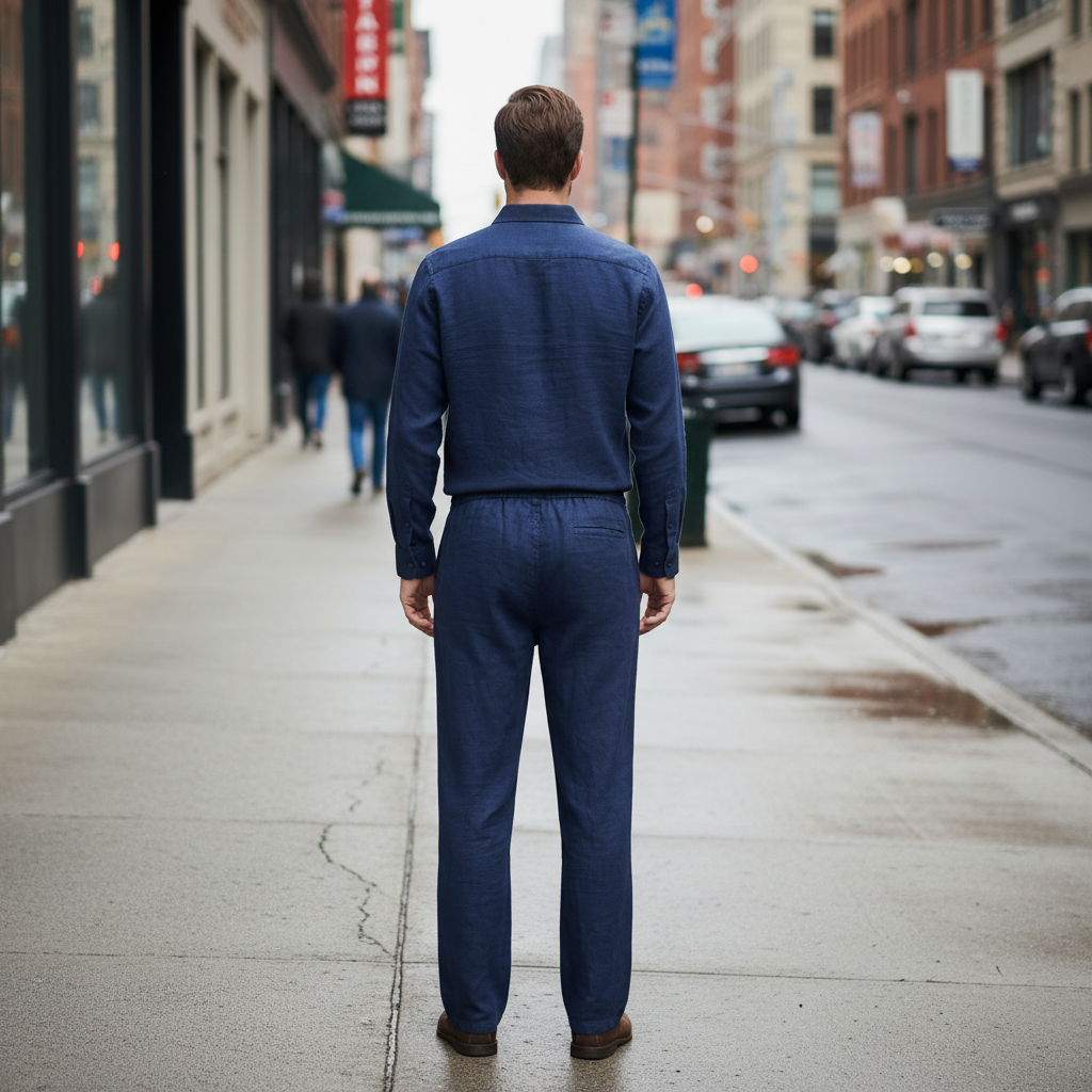 Men's Slim Fit Shirt & Trouser Set