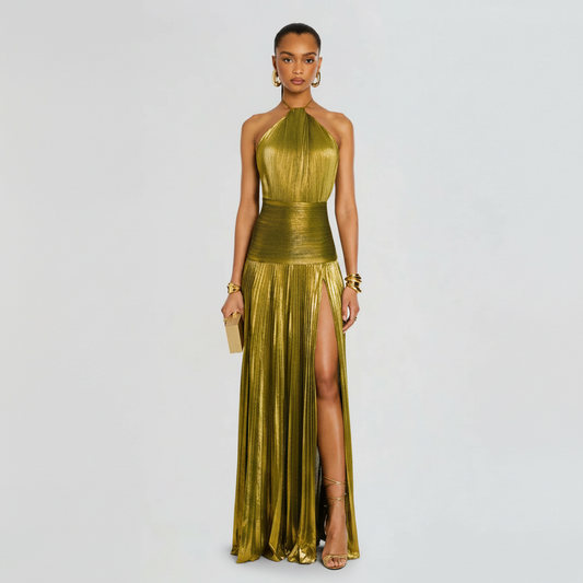 Elegant Long Dress with Flattering Sculpted Design