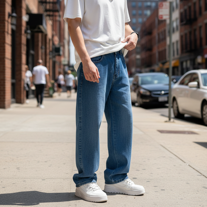 Men's Loose Fit Straight Leg Jeans