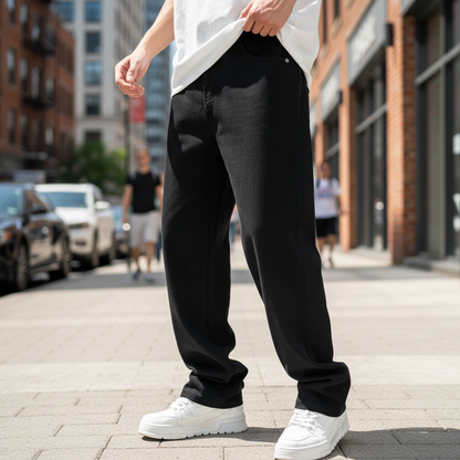 Men's Loose Fit Straight Leg Jeans