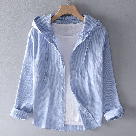 Casual Hooded Button Front Shirt