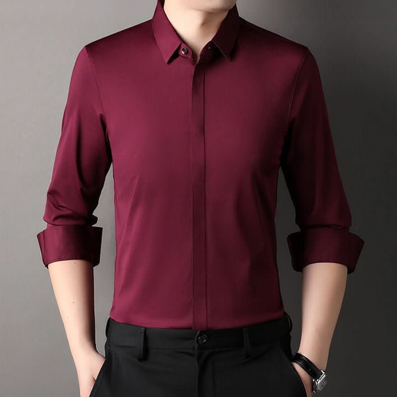 Refined Button Front Smart Casual Shirt