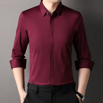 Refined Button Front Smart Casual Shirt